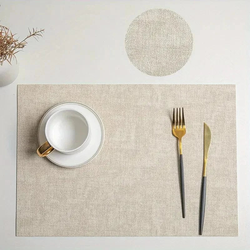 Set de table rectangulaire en imitation cuir lavable - Univers De La Table