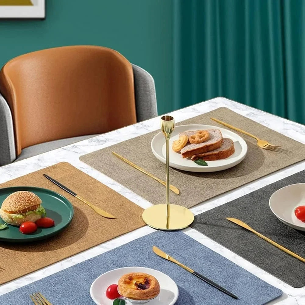 Set de table rectangulaire en imitation cuir lavable - Univers De La Table