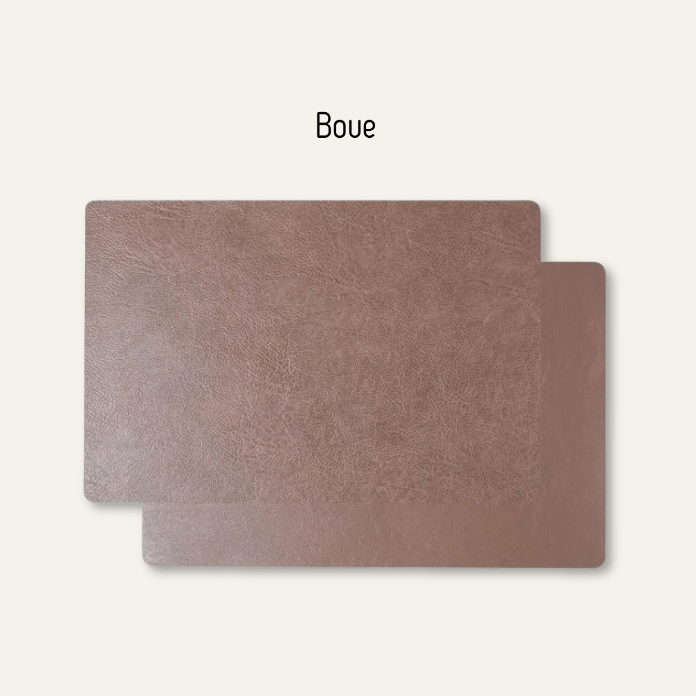 Set de table en cuir rectangulaire - lot de 4 - Univers De La Table