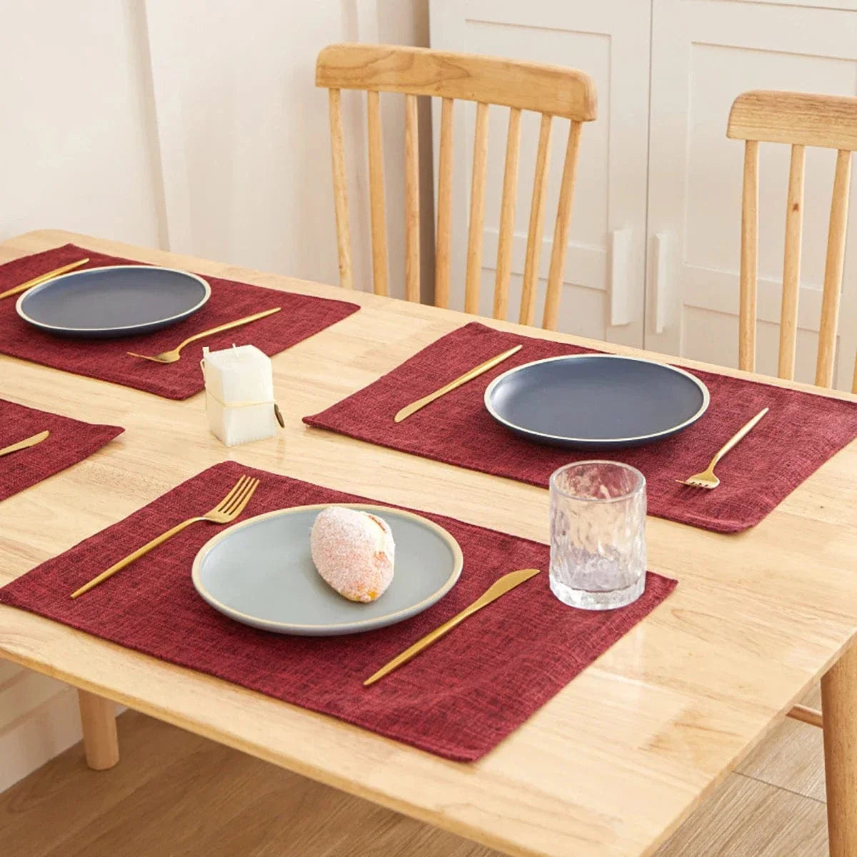 Set de table rectangulaire en lin uni 30 x 46 cm - Univers De La Table