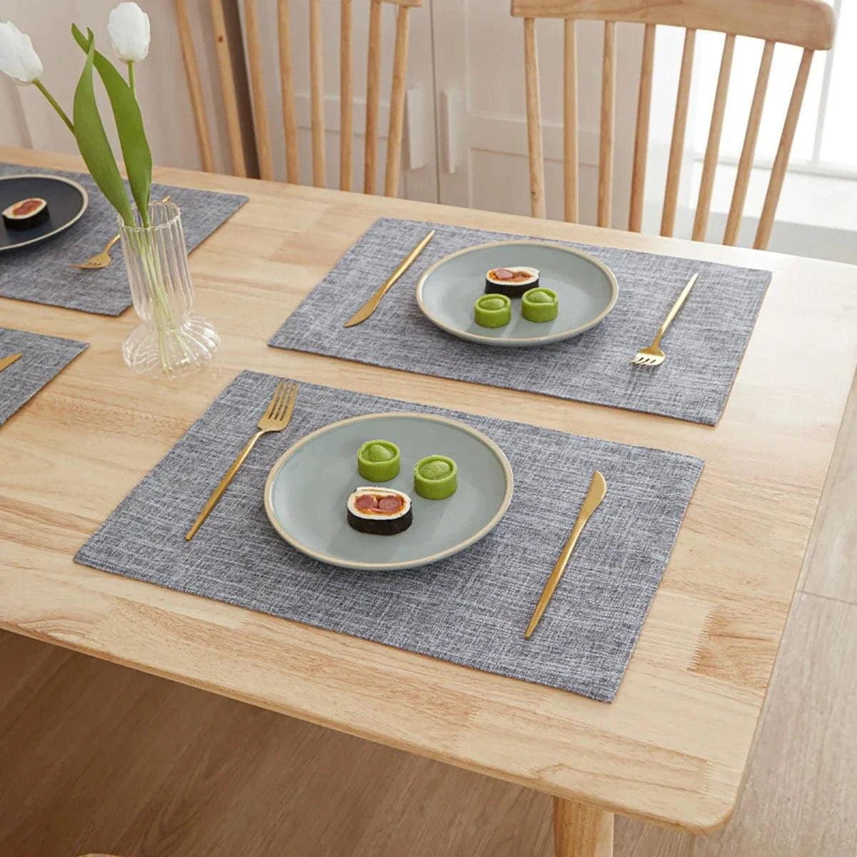 Set de table rectangulaire en lin uni 30 x 46 cm - Univers De La Table