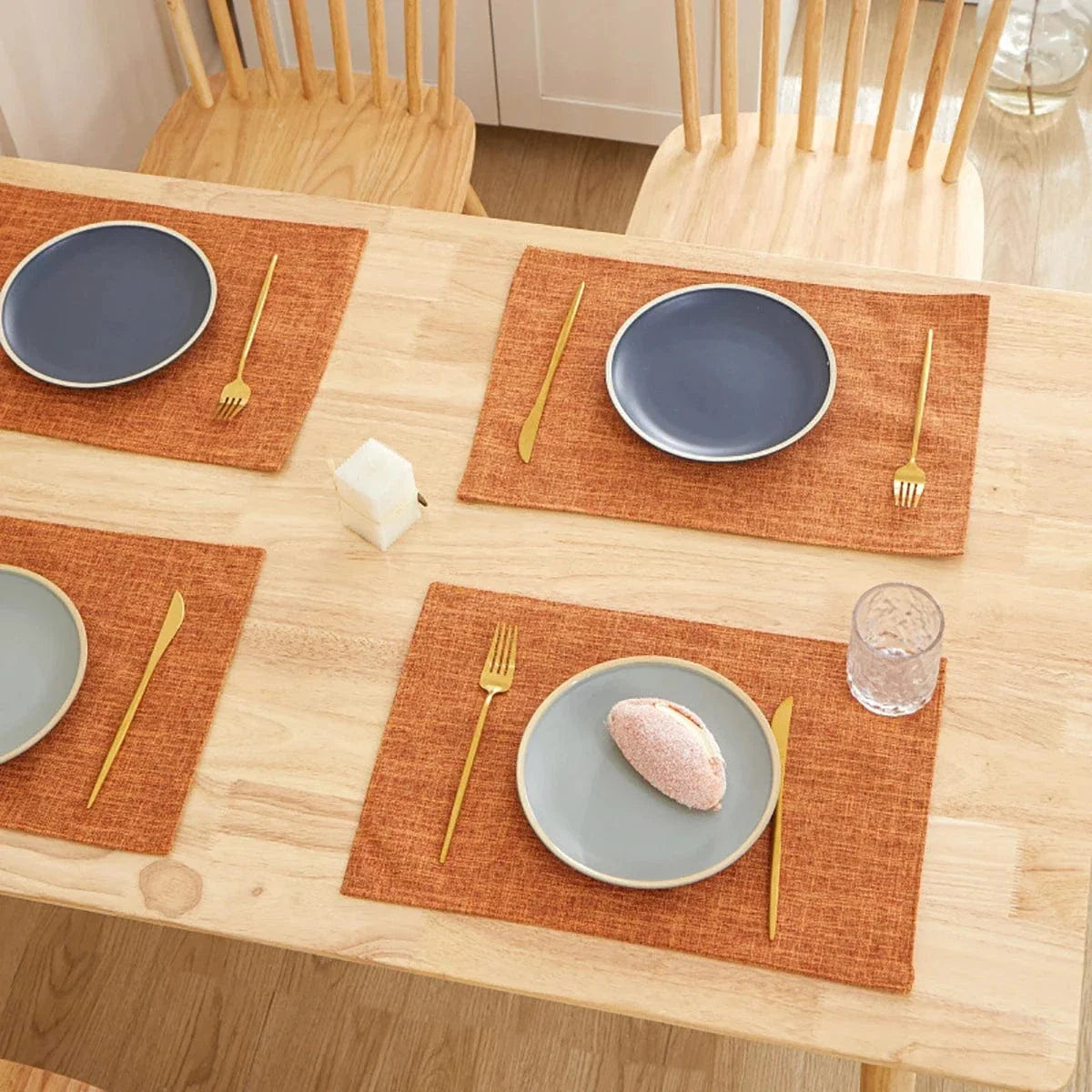 Set de table rectangulaire en lin uni 30 x 46 cm - Univers De La Table