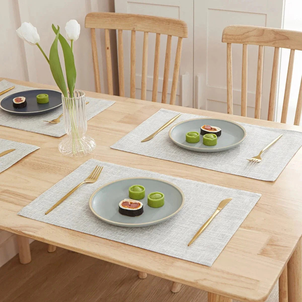 Set de table rectangulaire en lin uni 30 x 46 cm - Univers De La Table