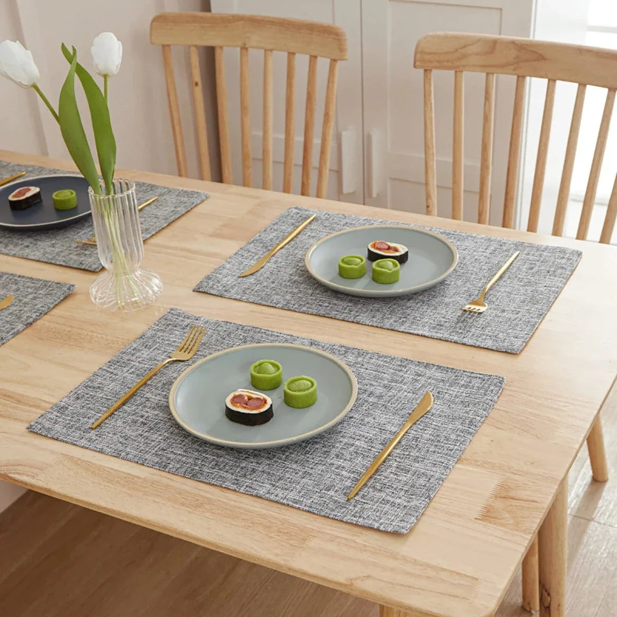 Set de table rectangulaire en lin uni 30 x 46 cm - Univers De La Table