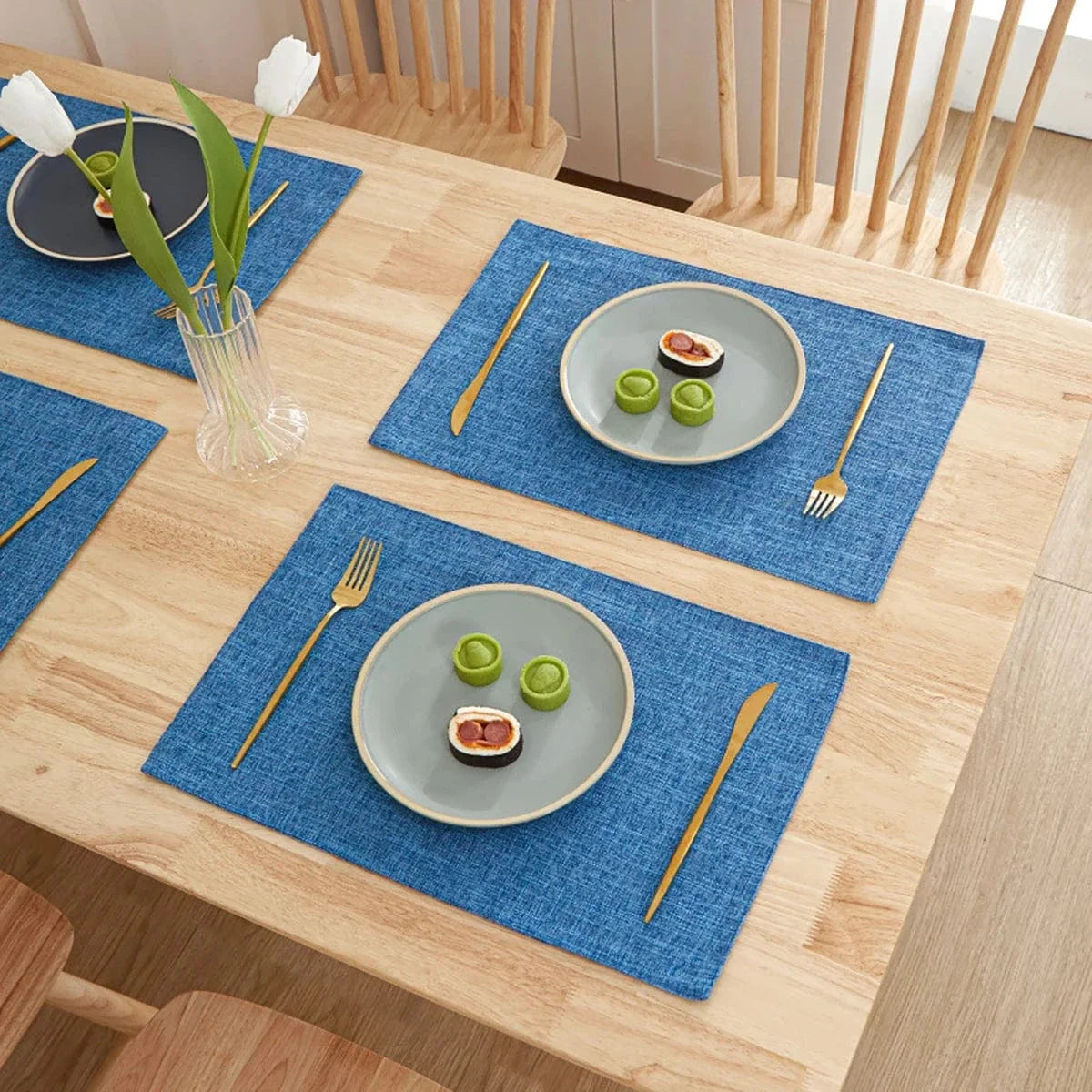 Set de table rectangulaire en lin uni 30 x 46 cm - Univers De La Table