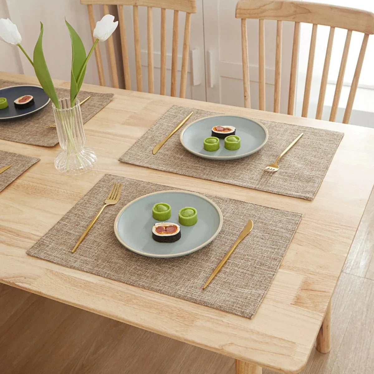Set de table rectangulaire en lin uni 30 x 46 cm - Univers De La Table