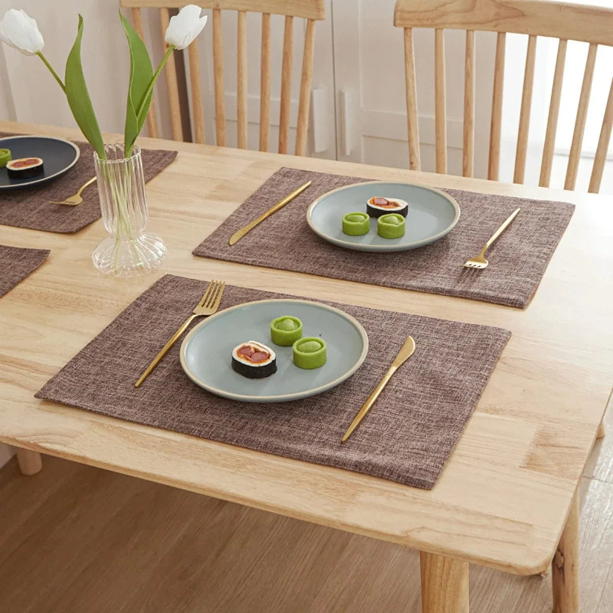 Set de table rectangulaire en lin uni 30 x 46 cm - Univers De La Table