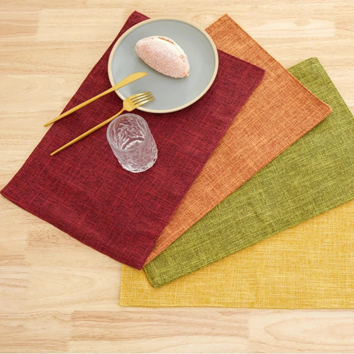 Set de table rectangulaire en lin uni 30 x 46 cm - Univers De La Table