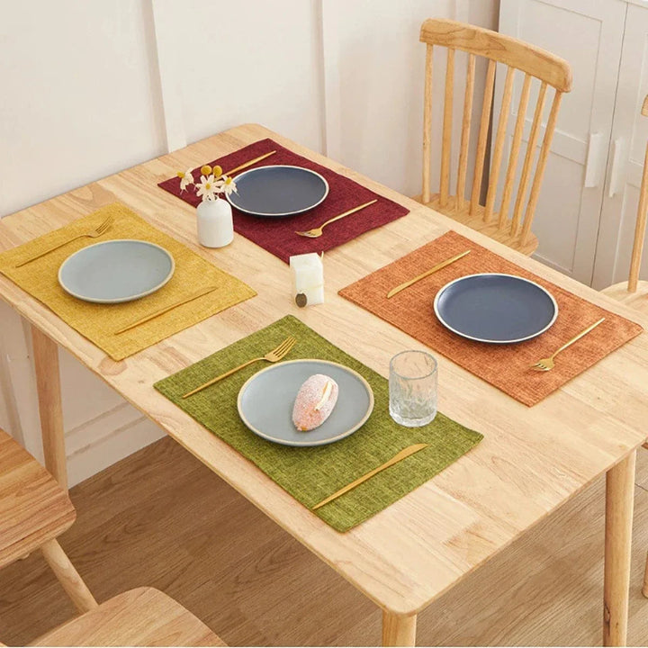 Set de table rectangulaire en lin uni 30 x 46 cm - Univers De La Table
