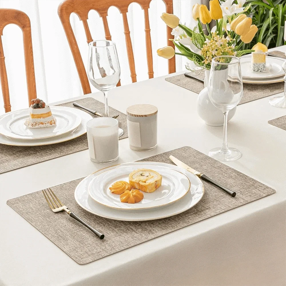 Set de table rectangulaire en similicuir, 43 x 30 cm - Univers De La Table
