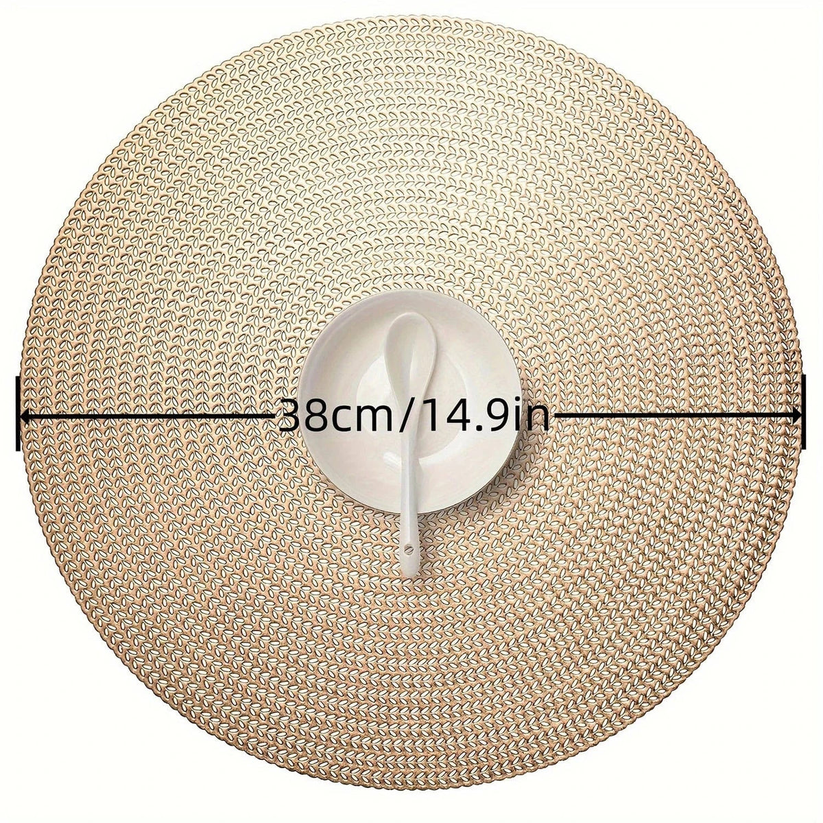 Set de table rond en PVC doré ou argenté - Univers De La Table