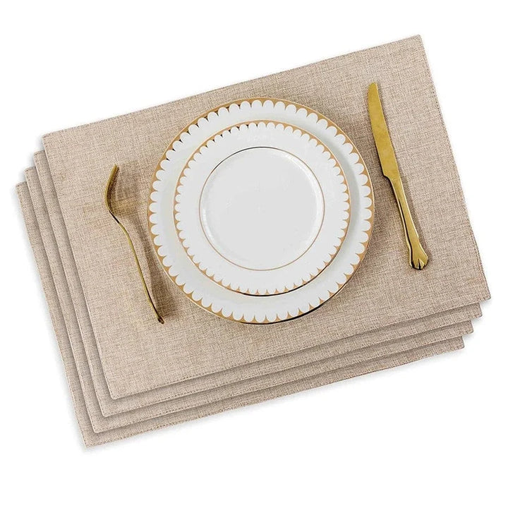 Set de table rectangulaire en lin, 4 ou 6 pièces - Univers De La Table