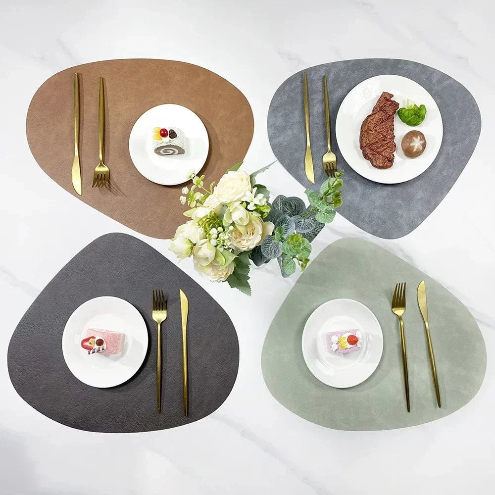 Set de table ovale en simili cuir, 42,5 x 34 cm - Univers De La Table