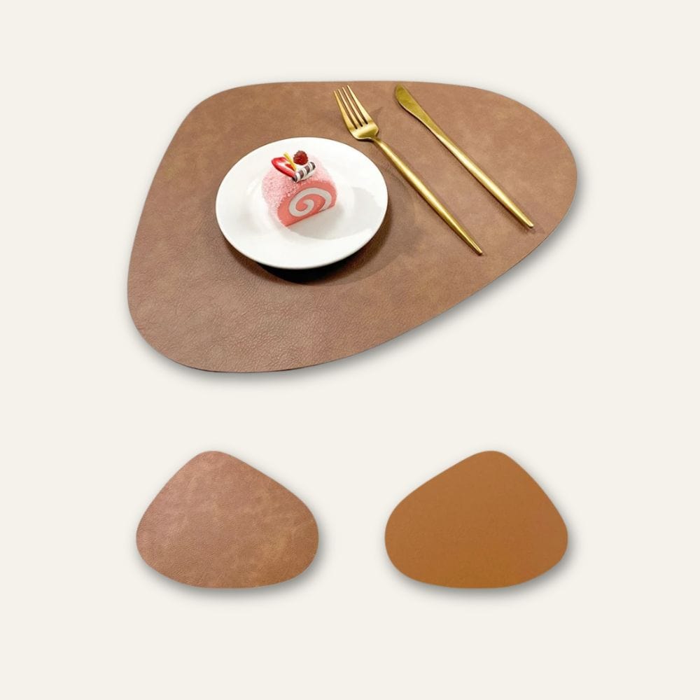 Set de table ovale en simili cuir, 42,5 x 34 cm - Univers De La Table