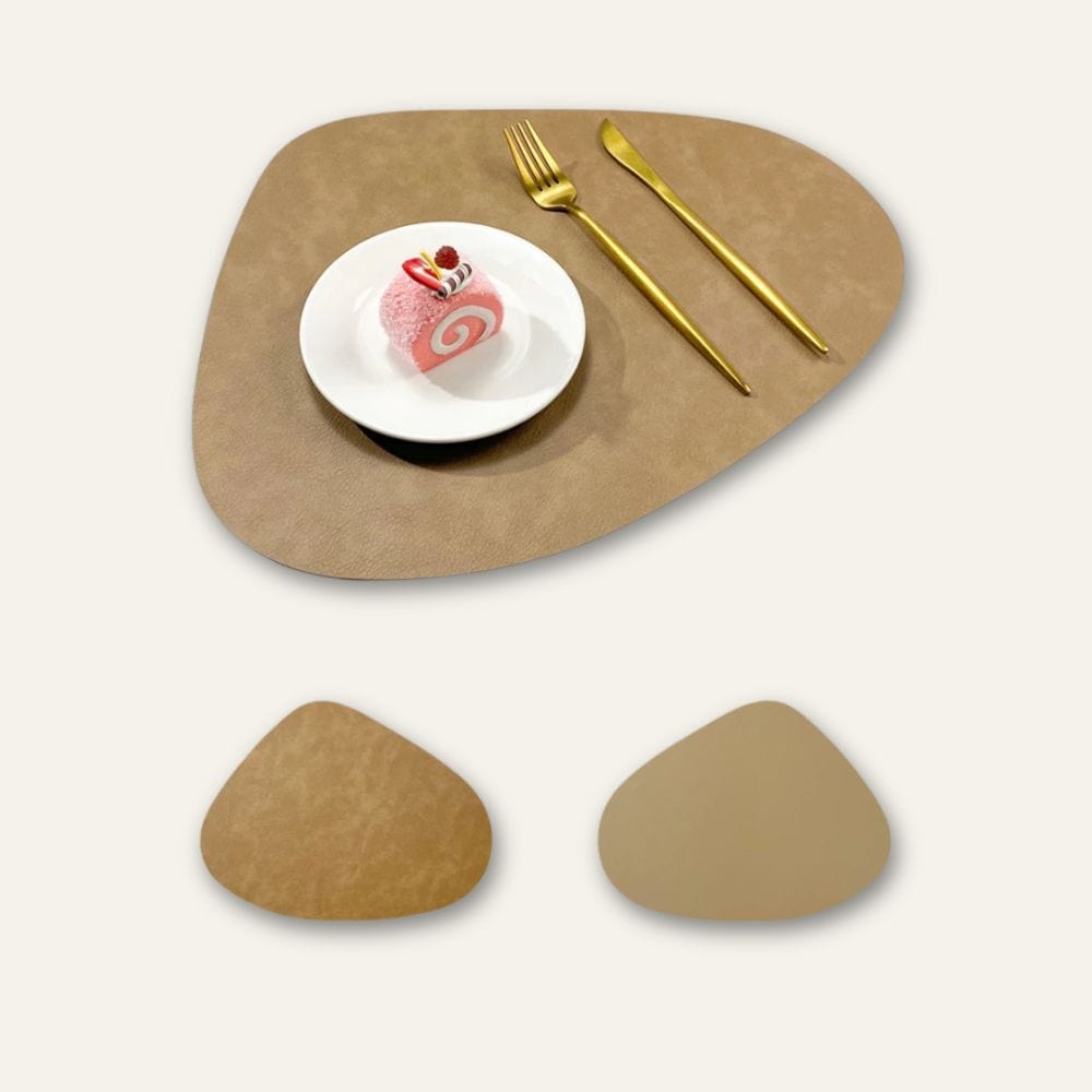 Set de table ovale en simili cuir, 42,5 x 34 cm - Univers De La Table