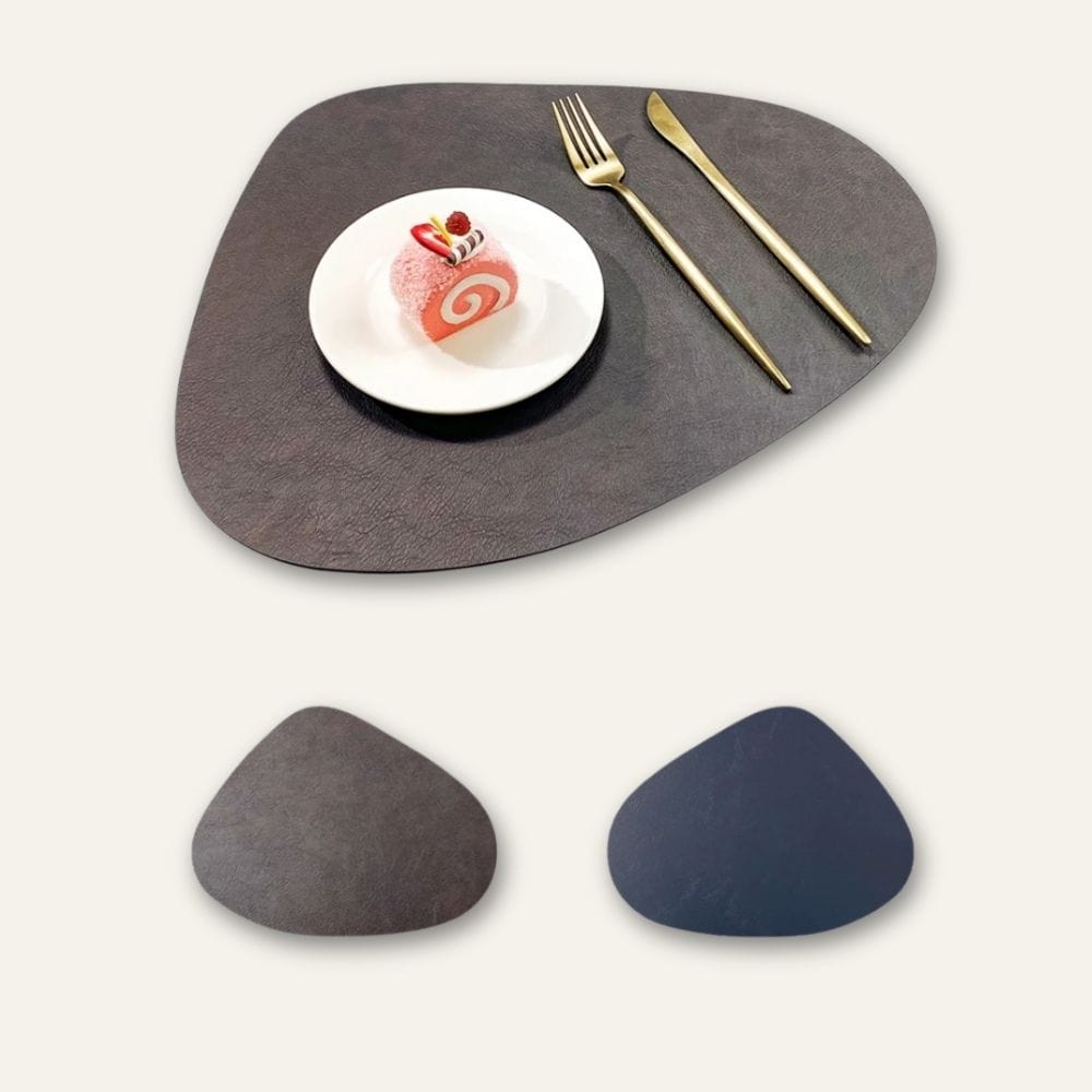 Set de table ovale en simili cuir, 42,5 x 34 cm - Univers De La Table