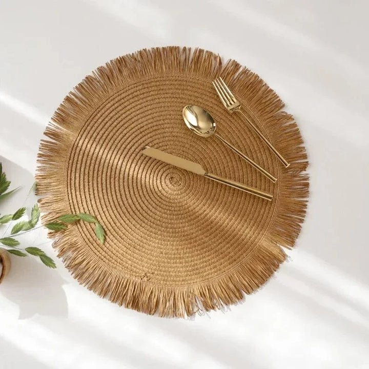 Set de table rond tressé 38 cm, plusieurs coloris - Univers De La Table