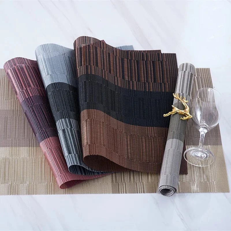 Set de table rectangulaire vinyle lavable, lot de 4 - Univers De La Table