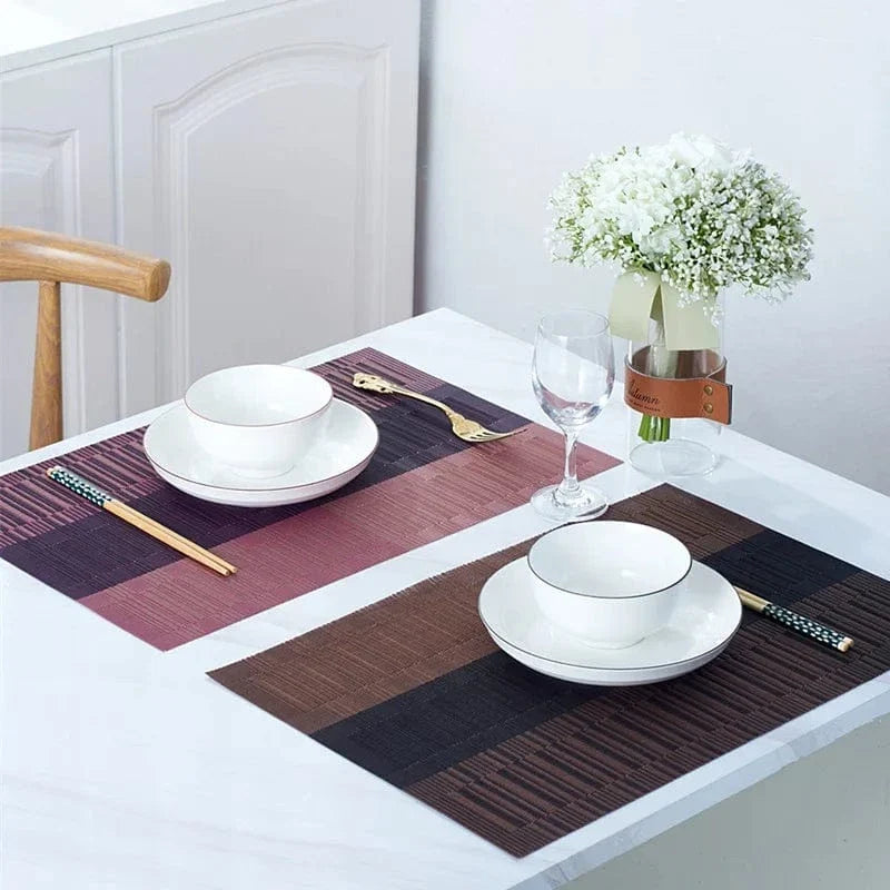 Set de table rectangulaire vinyle lavable, lot de 4 - Univers De La Table