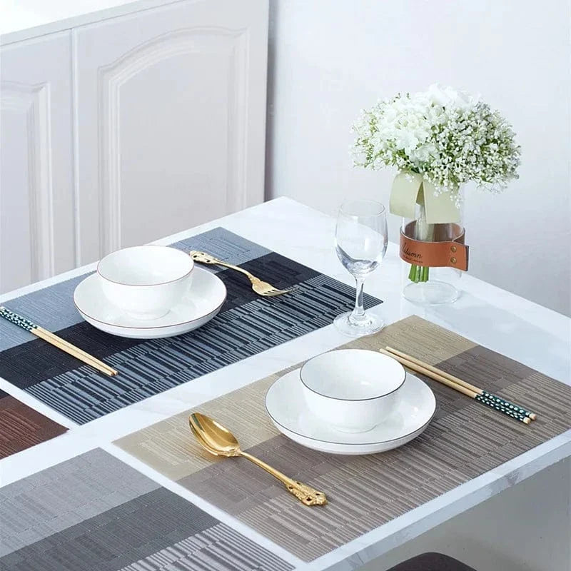 Set de table rectangulaire vinyle lavable, lot de 4 - Univers De La Table