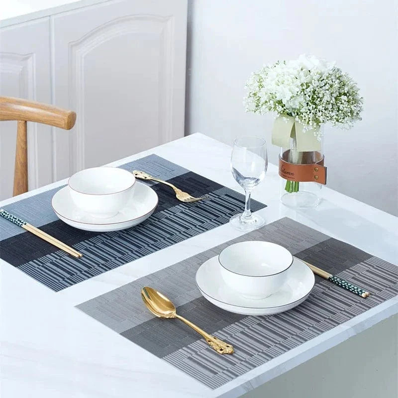 Set de table rectangulaire vinyle lavable, lot de 4 - Univers De La Table