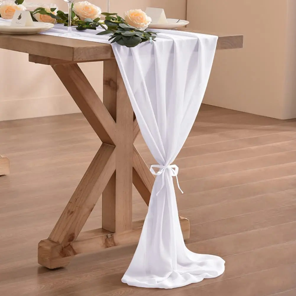 Chemin de table en mousseline de soie, plusieurs couleurs - Univers De La Table